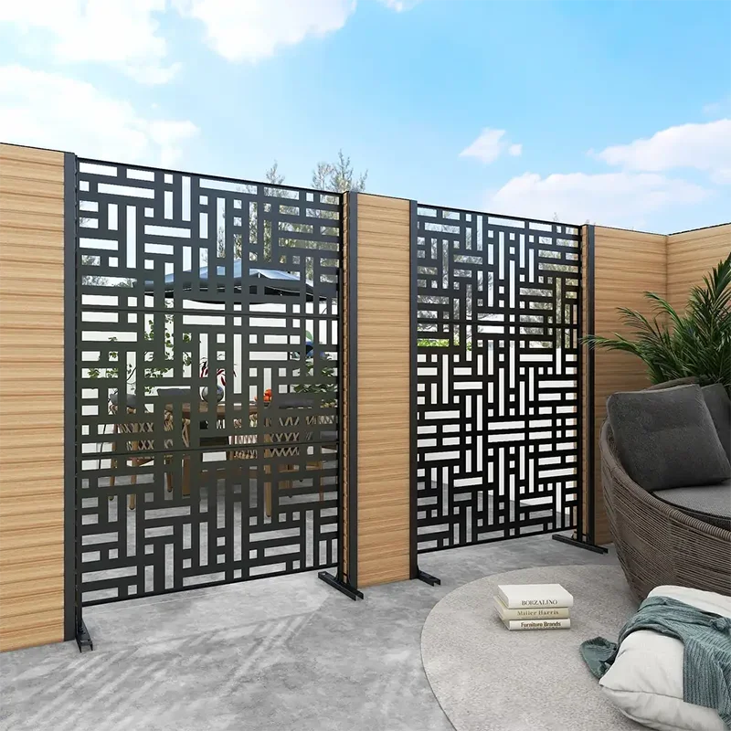 Stainless Steel Galvanized steel Metal Privacy Screen Panel Custom Laser Cut Decorative Panel Screen Outdoor Decorative Panel