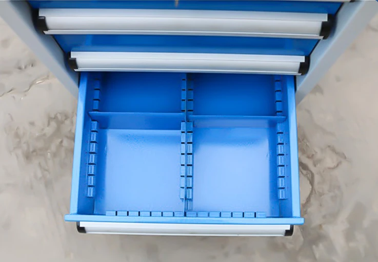4 Drawer Storage Tool Box Trolley Workshop Hardware Mobile Multi-Functional Auto Car Repair Maintenance Toolkit Cabinet