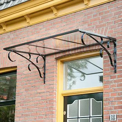 Classic gazebo outdoor door canopies clear window awning matel frame UV protect venus door awning shade