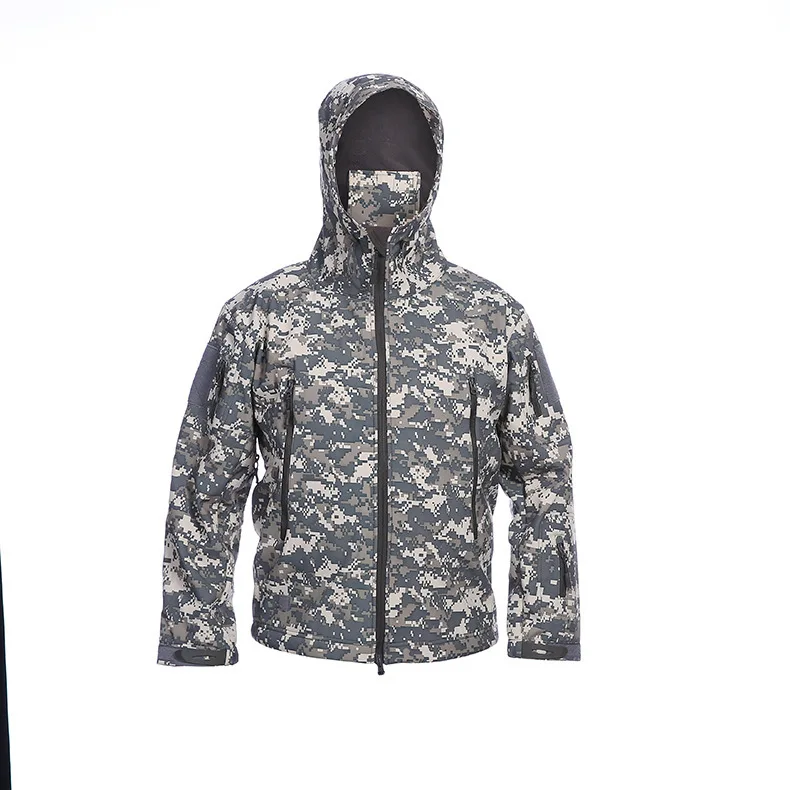 Outdoor sports jacket TAD shark skin soft jacket Russian thermal fleece camouflage suit