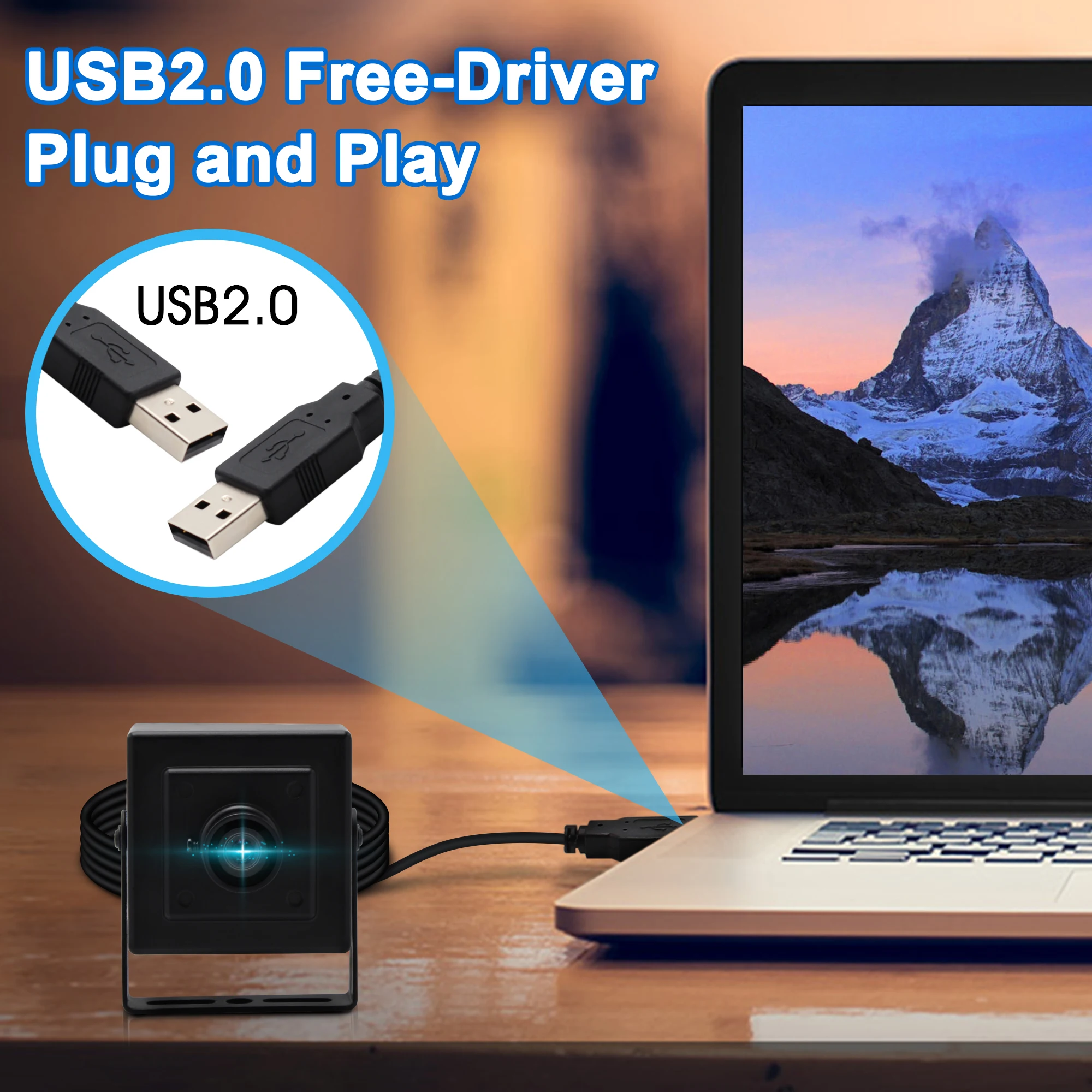 ELP 2.0Megapixel 1080P USB Web Camera Wide Angle  No Distortion lens Mini USB Camera Without Distortion for PC Laptop ATM KIOSK