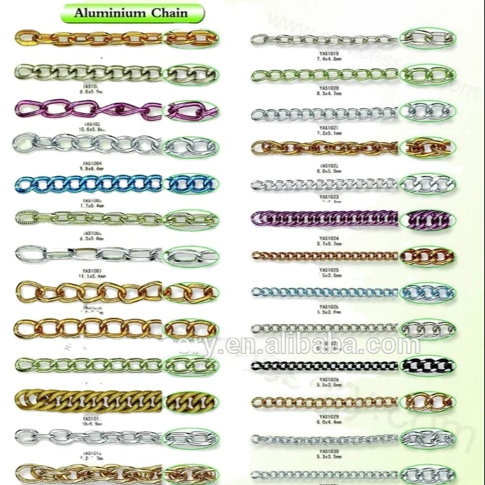 Wholesale anodized aluminum chain, aluminum chain link, cheap chain