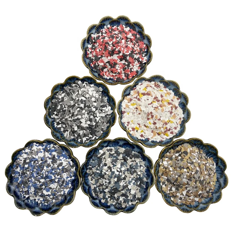 Epoxy Floor Decoration Mixed Colored Mica Flakes Matte and Glossy Color Natural Mica Sheets for Flooring