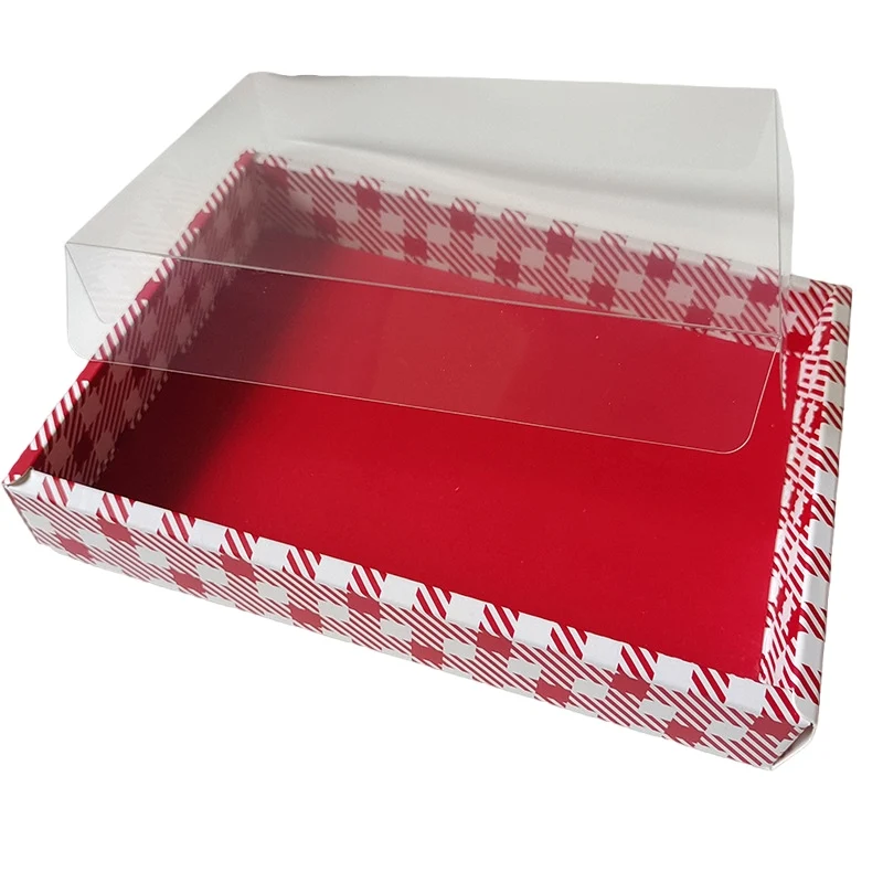 Transparent Cover Flower Bento Truffle Bar Candy Display Packaging Chocolate Covered Strawberry cheese cake bakery Box