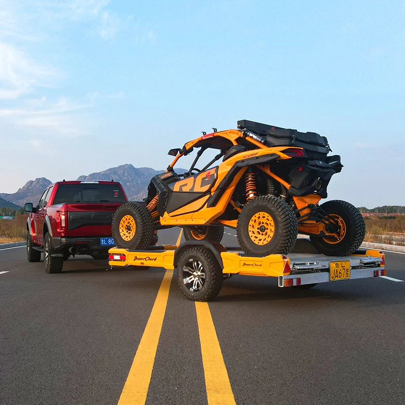 China LUBO small  flatbed trailer off road  trailer single  UTV ATV trailer