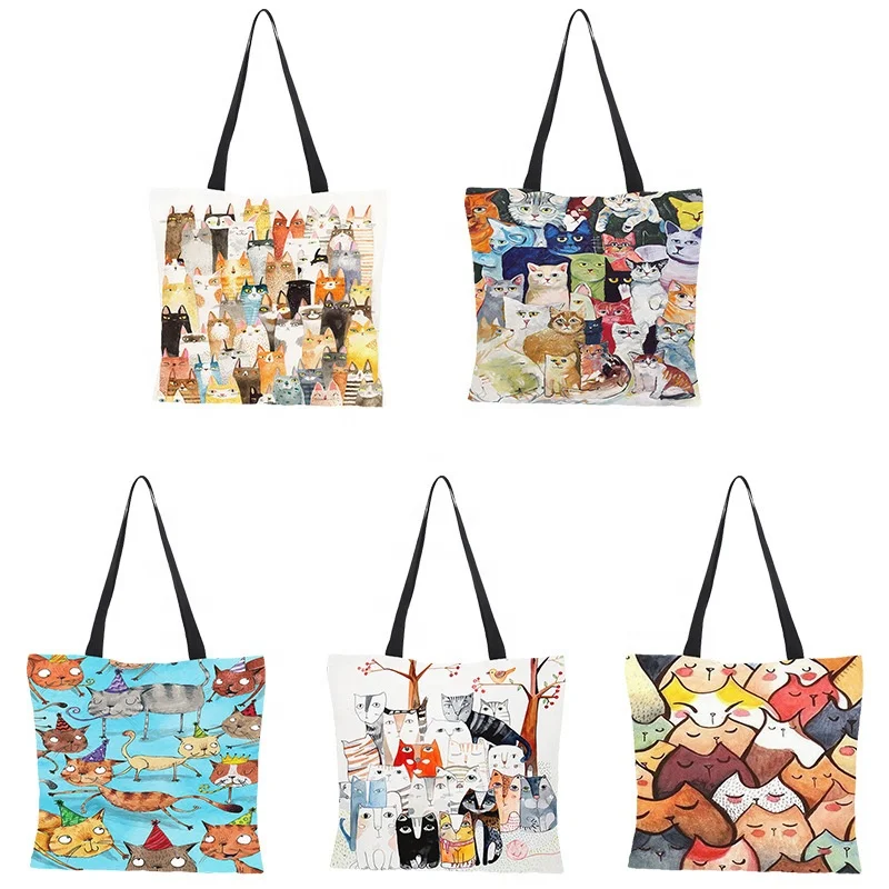 Custom Print Tote Bag with zipper for Women Girls Shoulder Bag with Inner Pocket For Work Beach Lunch Travel And Shopping