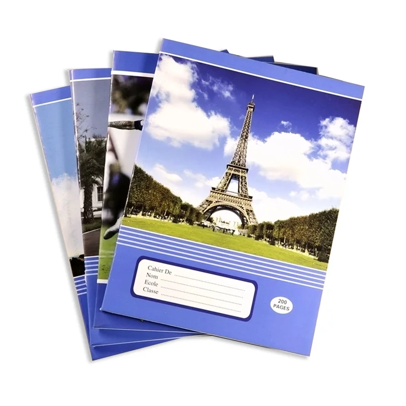 French Line 100-300 Page Notebooks Cahier Scolaire En Gros A4 A5 Size Business Office School Student Exercise Book For Writing
