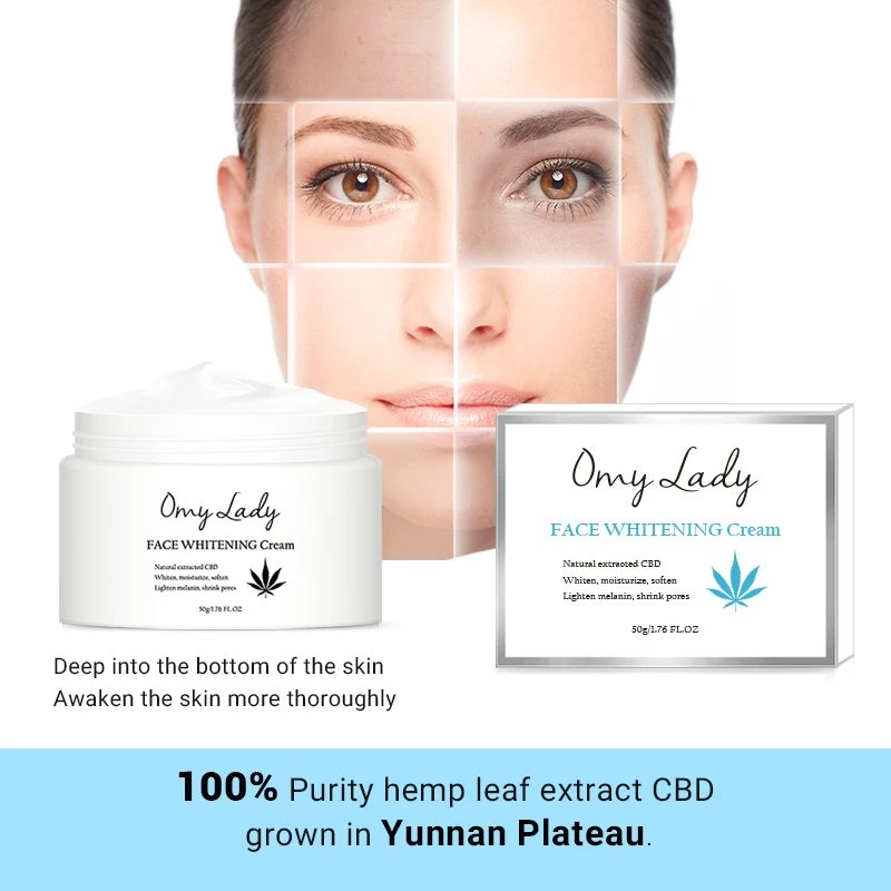 omy lady hemp oil skin care kit face and body whitening cream