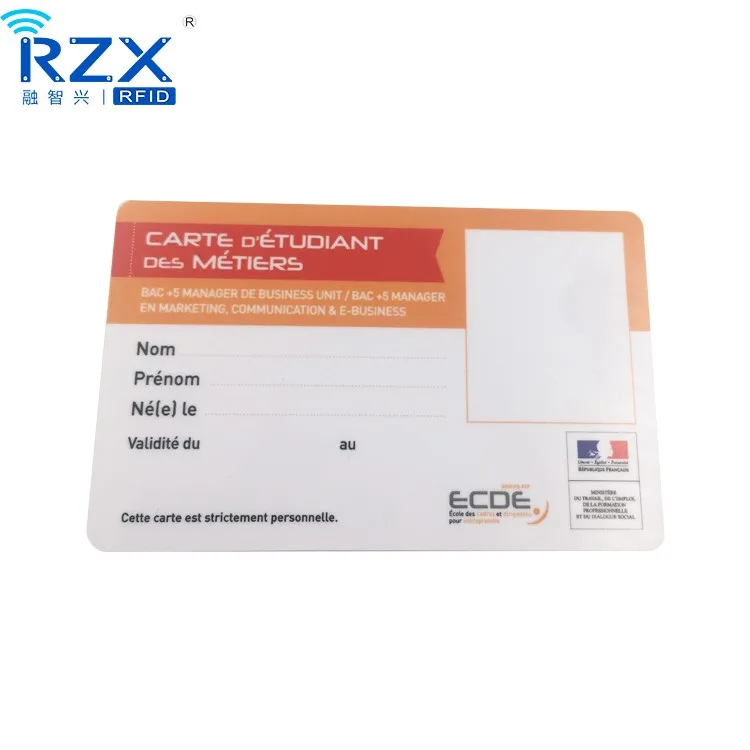 High Quality Printable PVC ID card Full Color Print Custom Blank PVC Plastic name ID Card