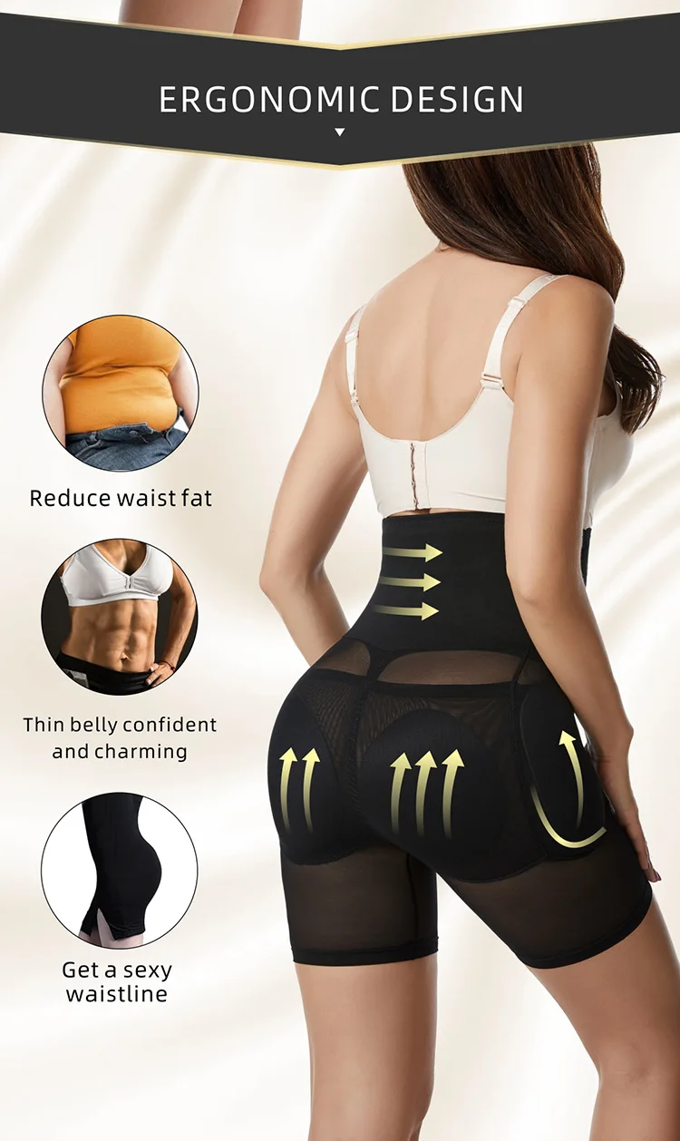 Custom Butt Lifting Waist Trainer Body Shaper Shapewear Fajas Tummy Tucker Thigh Trimmer Leg Shaper Girdles Butt Pad Hip Panties