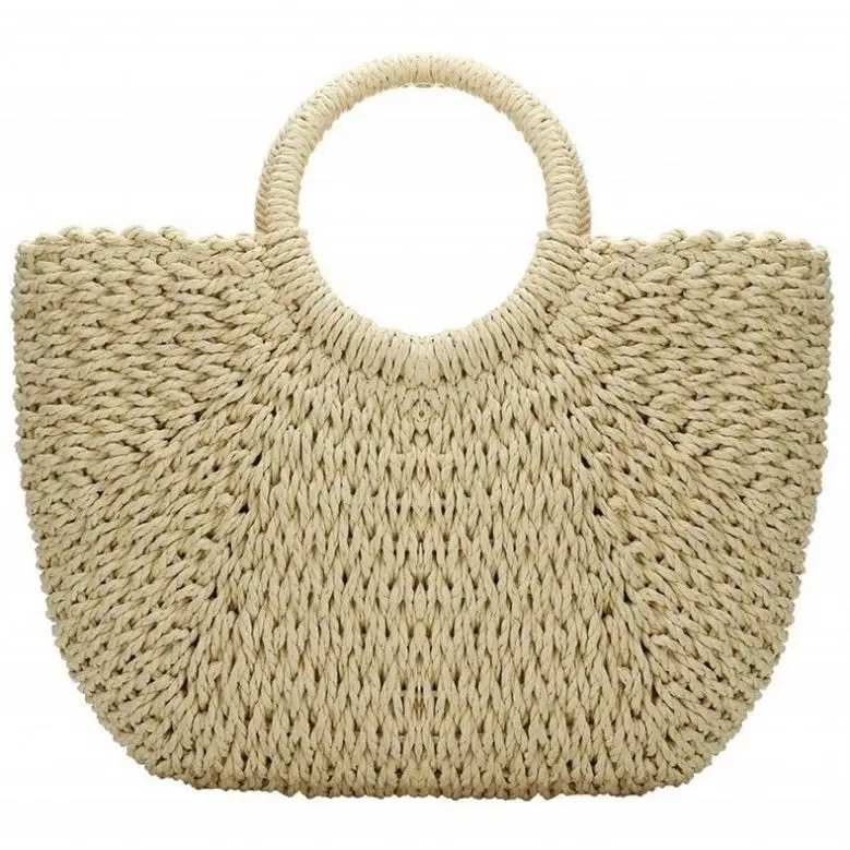 All-Match Handbag Beach Mat Bag Plastic Canvas Bucket Buy Small Pu Bags Clear Pvc Bamboo Handle Cotton Thread Fashion Price