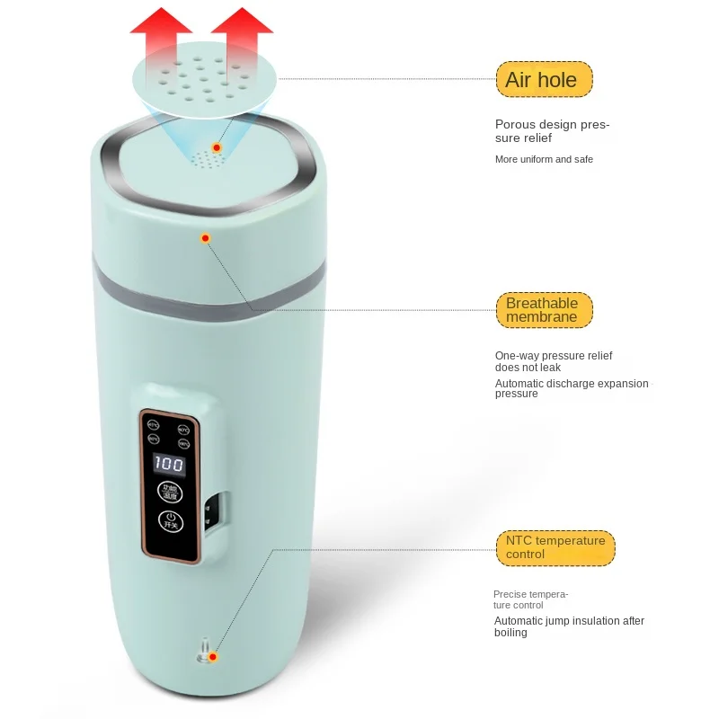 Новый дизайн 2022, умные кружки из нержавеющей стали 304, термос с регулировкой 45/60/80/100 градусов по Цельсию, кружка, чашка для автомобиля