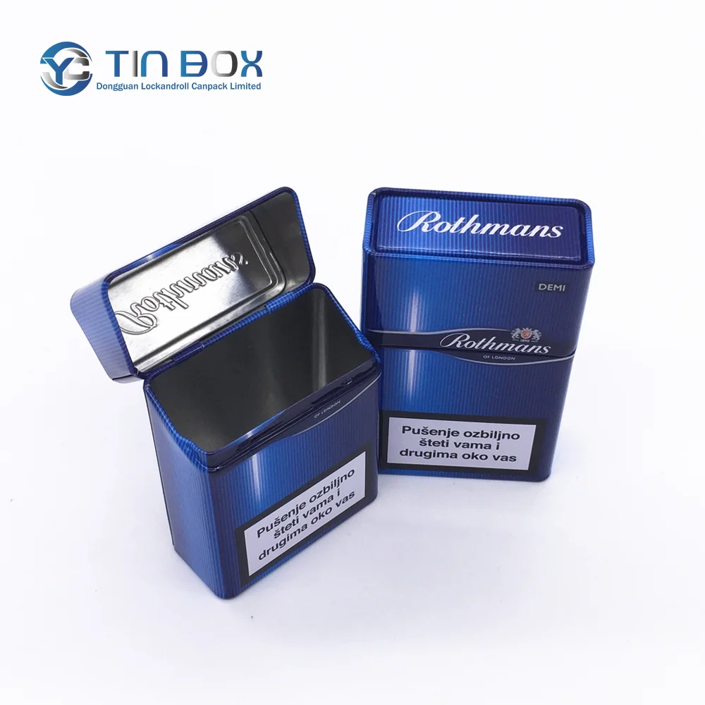 Creative Portable Moistureproof Tobacco Pack Men Business Gifts Metal Hinge Flip Lid Cigarette Case