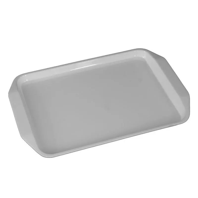 White Plastic  melamine tableware rectangular restaurant serving commercial dining plate fast food Tray