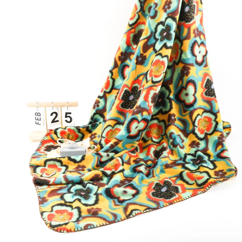 2024 Best Quality 100% Polyester King Queen Knitted Light Spring Airplane Promotional Hot Sales Plain Polar Fleece Blanket