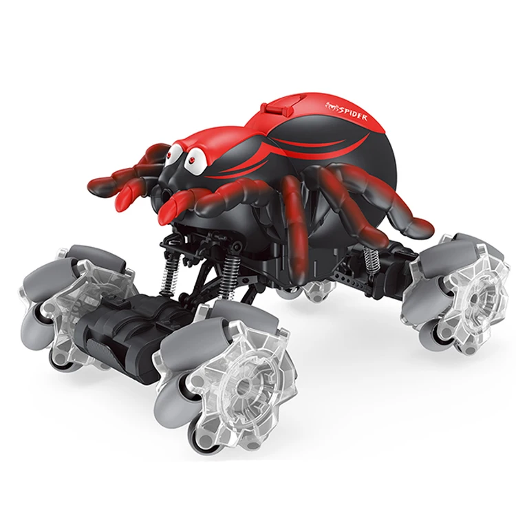 1:18 scale animal spider stunt car smoking and projector plastic rc toys