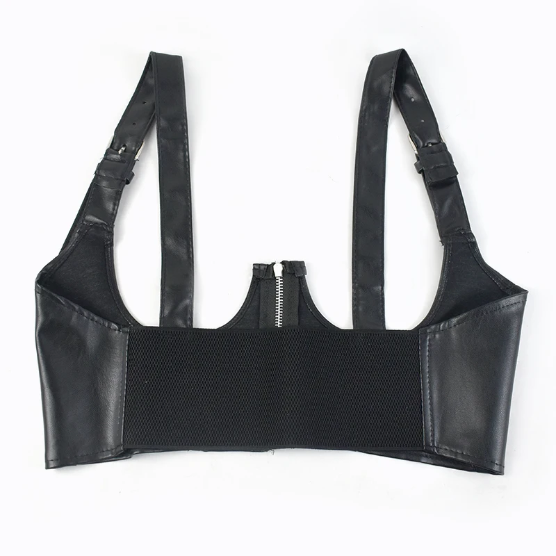 Meetee CB904 80-100cm Black Fashion Cummerbunds Adjustment Strap Corsets Belts Suspenders Outer wear leather