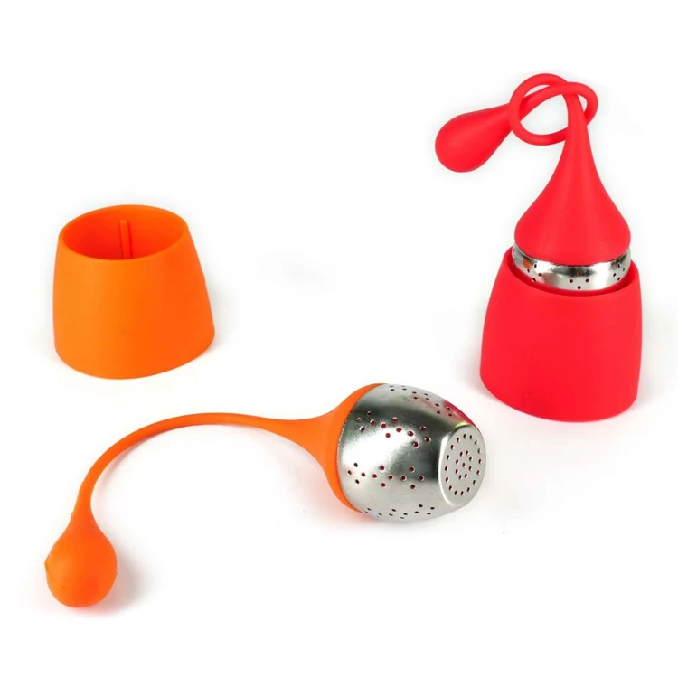 
Charming unique design tea infuser kitchen gadgets tools porcelain tea ball infuser fashionable silicone tea strainer 