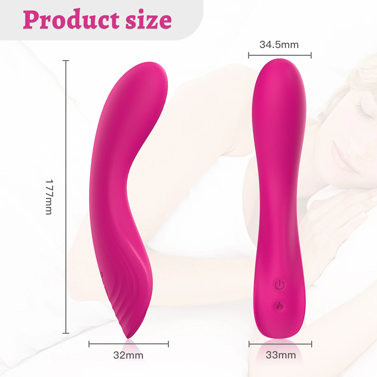 ShinePep Women's AV Wand Massager Vibrator 10 Modes Heating Adult Toy