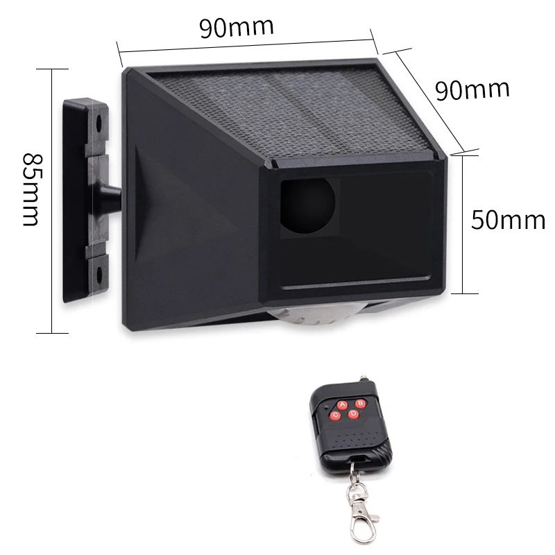 Factory Hot Sale Solar Alarm Light Security Alarm Anti-Theft Body Sensing Sound And Light Flash Animal Repeller