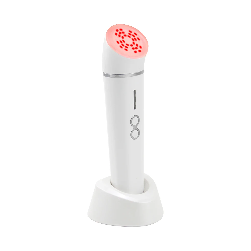 Portable 660nm 850nm Wrinkles Removal Collagen Booster Massager Wand Facial Care Anti Age Red Light Therapy Device