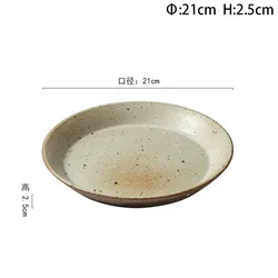 Скандинавская керамическая посуда в стиле ретро, глубокая тарелка из пеньковой веревки, керамическая большая тарелка для супа, Салатница