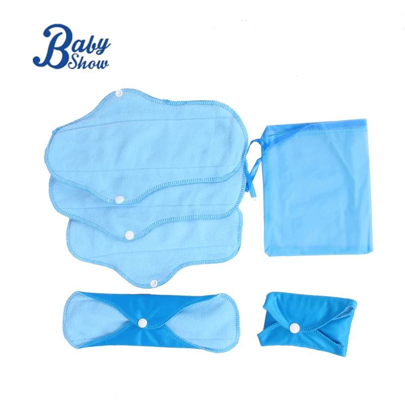 5-Piece Set Of Four Layers L18*20Cm/18*24Cm/18*27Cm New Arrive Always Ultra Sanitary Pads Reusable Menstrual Pad Washable