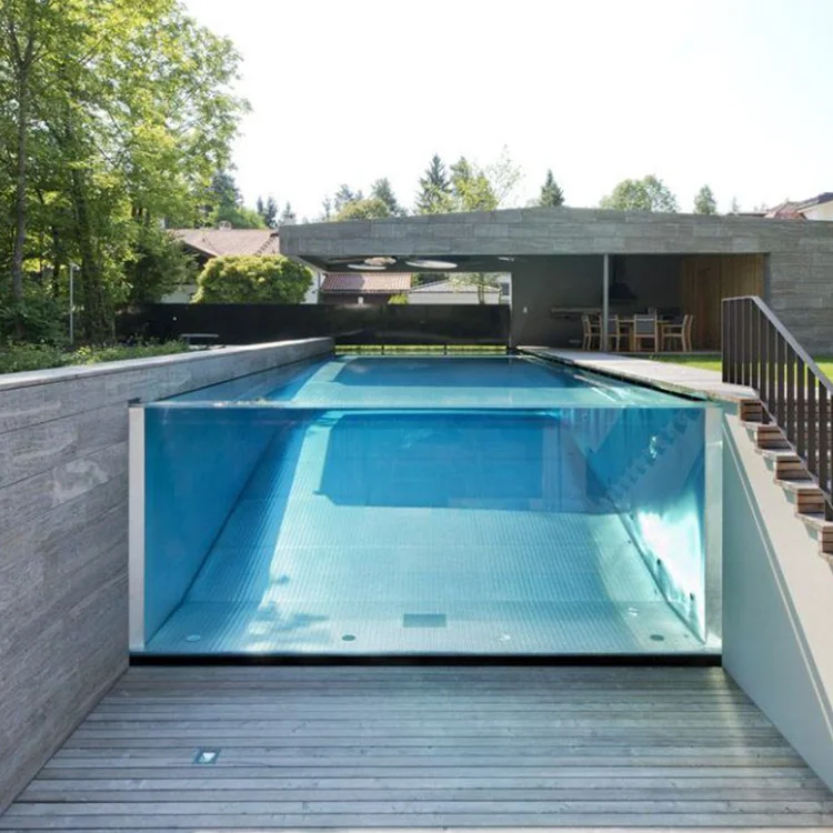 Acrylic Above Ground Fiberglass Pools Transparent Clear Perspex Acrylic Glass For Outdoor Swimming Pool
