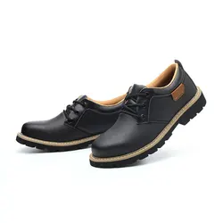 Wear-Resistant Leisure Light Comfortable Office Men Brown Safety Shoes