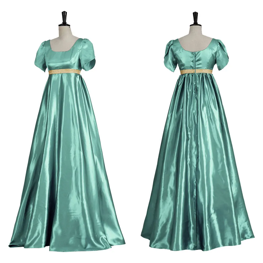 Victoria Retro Style Delicate and Elegant 19th Century Satin Vintage Costume Dress for Cosplay Party