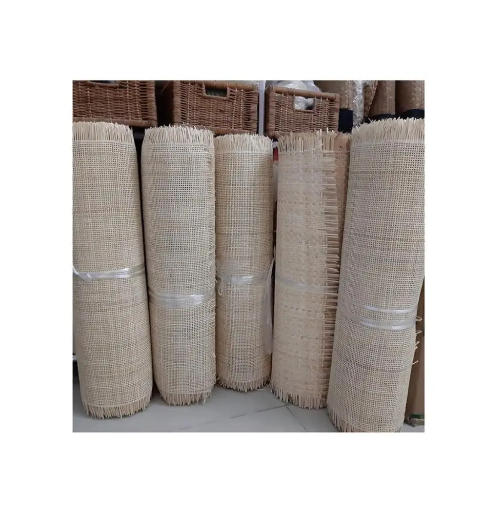 Close Bleached rattan webbing cane for furniture