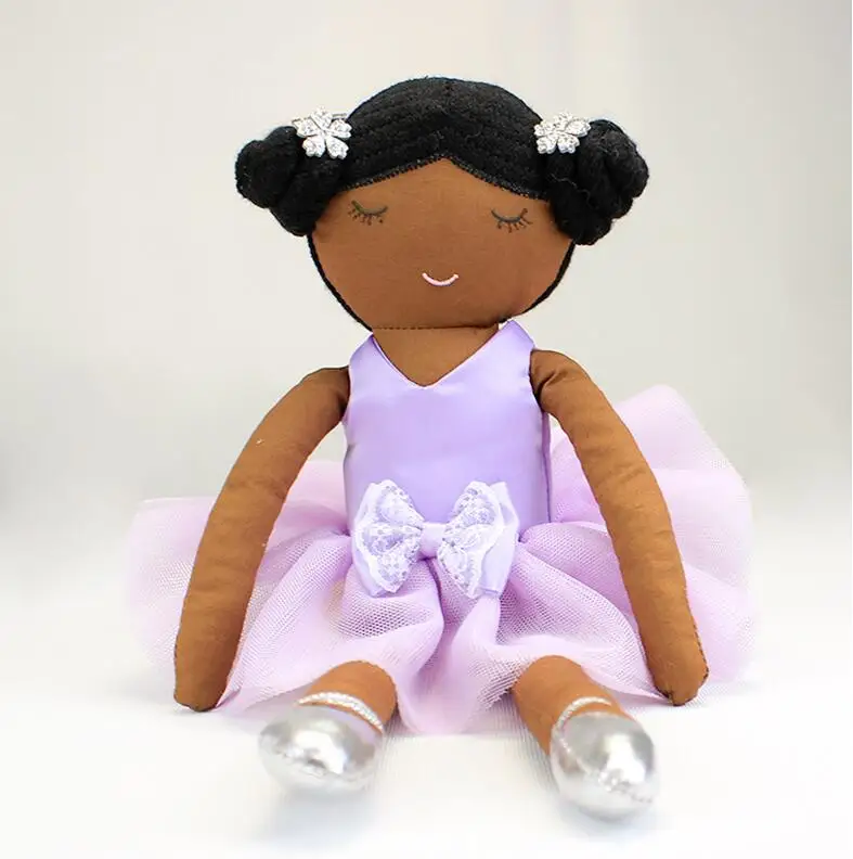 sublimation 35cm size linen fabric baby Fairy doll princess dressing up toy with crown baby birthday gift