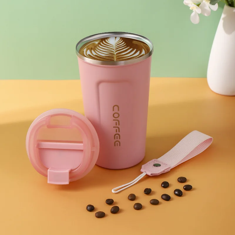 380Ml 510Ml Smart Temperature Display Stainless Steel Coffee Cup Double Wall Travel Office Coffee Vacuum Cup With Lid