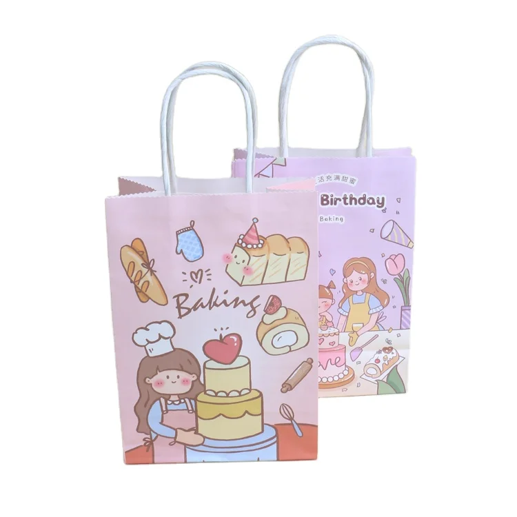 kids birthday party favor good bag giveaway gift paper packaging  bag for gift flower gift bag