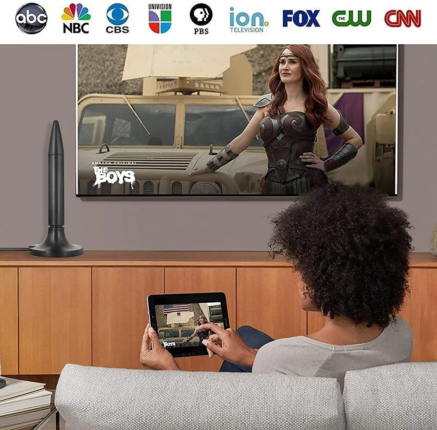 Marine RV Caravan Camping Outdoor Max OEM Mold Connector Cable Pattern BIO Origin Radiation Type VHF High Performance TV Antenna