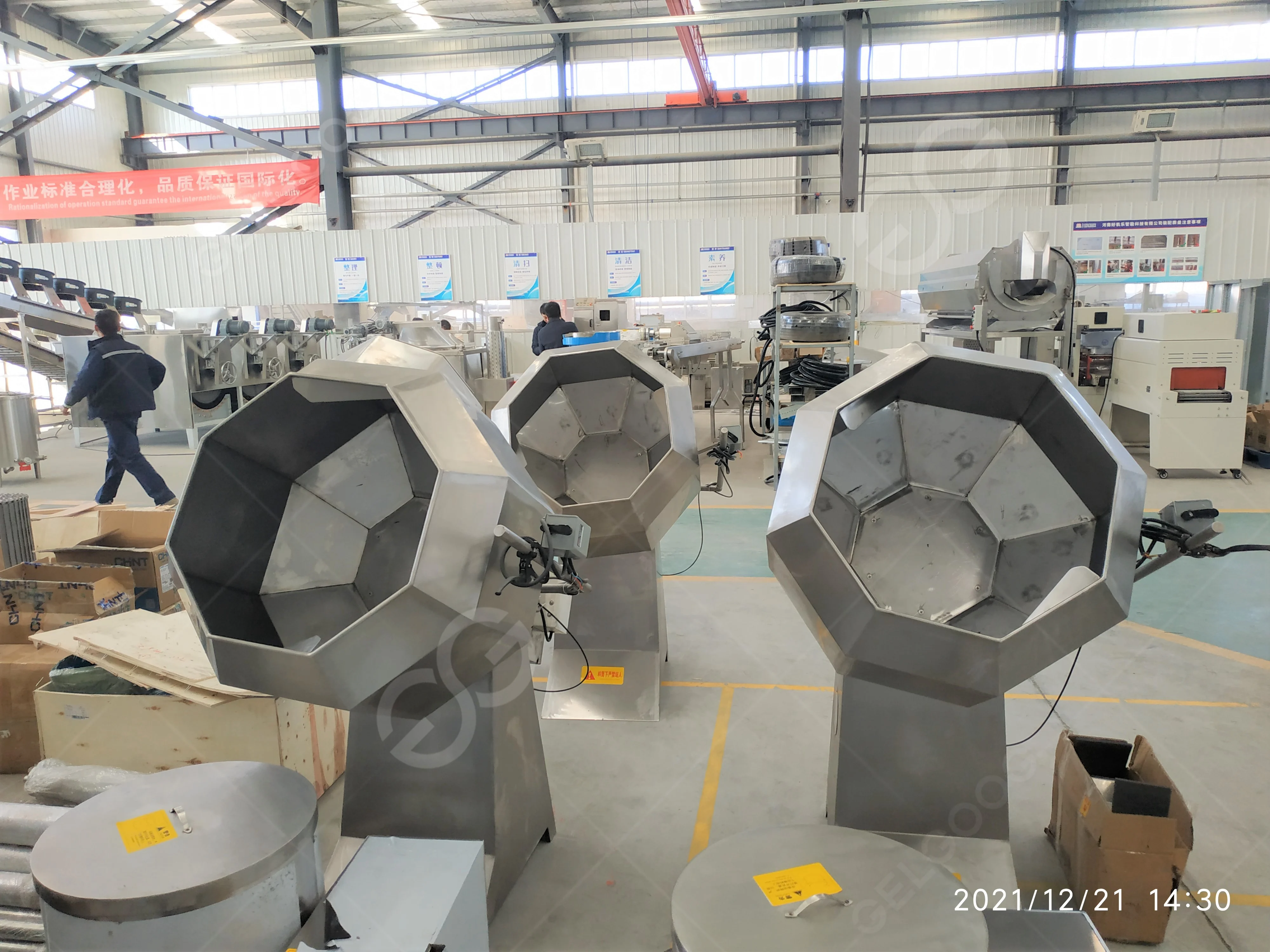 Hot Sale Factory Directly Supply Puff Fried Chips Cashew Nut Coating Flavoring Mixer Seasoning Machine of Snack Food Processing