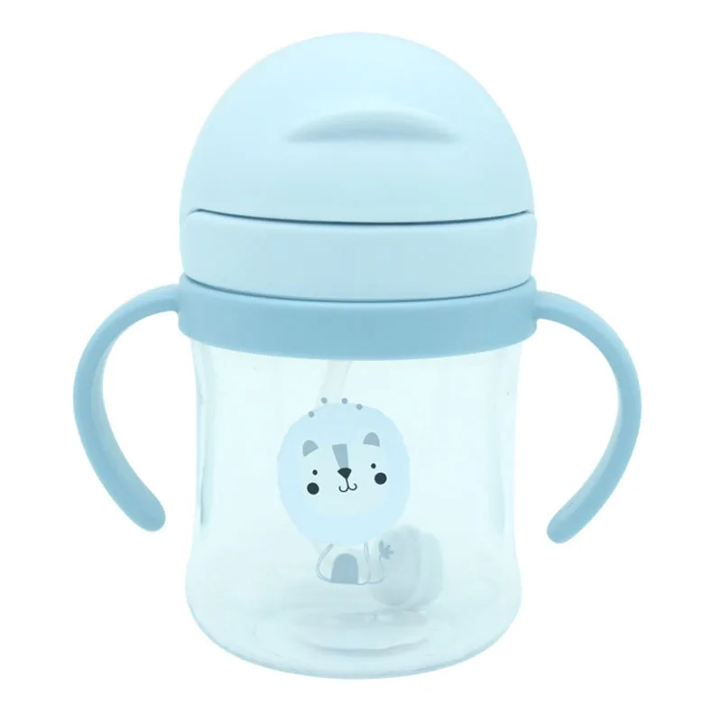 High Quality Bpa Free Baby Drink Cup With Straw Double Handle Baby Suction Cups Baby Products