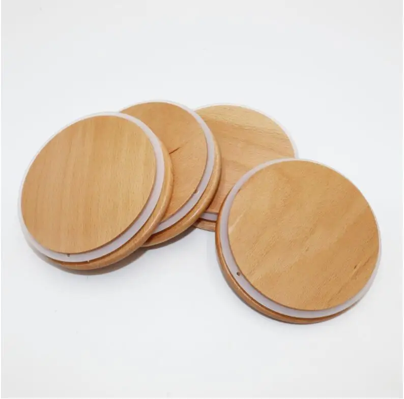 Wooden Bamboo Lids Supplier Candle Glass Jars With Wood Covers Bamboo Lids For Candle Jar Storage Bottle Cup