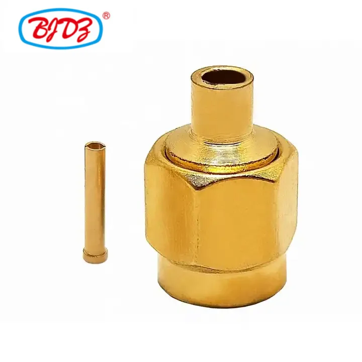 Factory supply Wholesale RP reverse polarity SMA Male Solder RF Coax Coaxial connectors For RG141 RG402 Cable