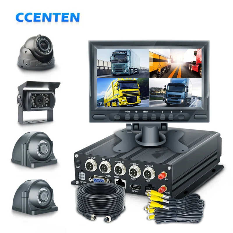 CCENTEN 4-канальная двойная SD-карта Автомобильный видеорегистратор AHD HD 1080P Запись видео GPS траектория воспроизведения памяти отключения питания