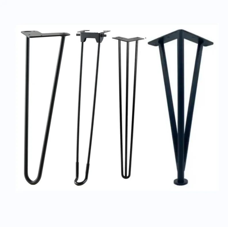 Ornamental Moldings 4.25-In X 16-In Hairpin Metal Table Leg Coffee Table Legs for Living Room Sleek Hairpin Legs