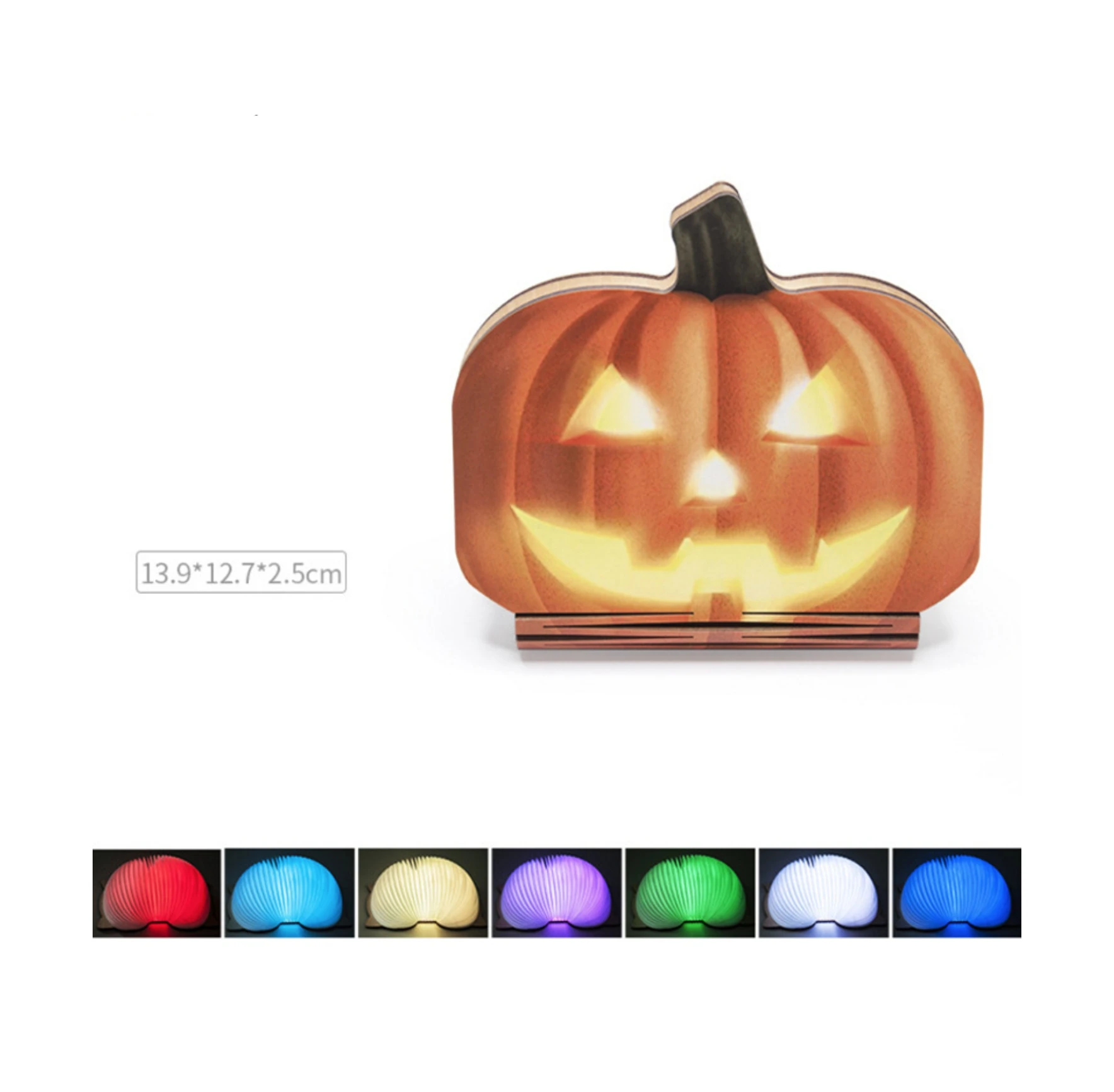 SmallOrders G020210 Book Light Folding Page Turning Creative PU Wood Grain LED Multifunctional small gifts Novelties