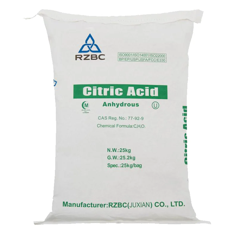 Chinese Branrd RZBC TTCA ENSIGN lemon star Food Grade Citric Acid Monohydrate 8-40 mesh