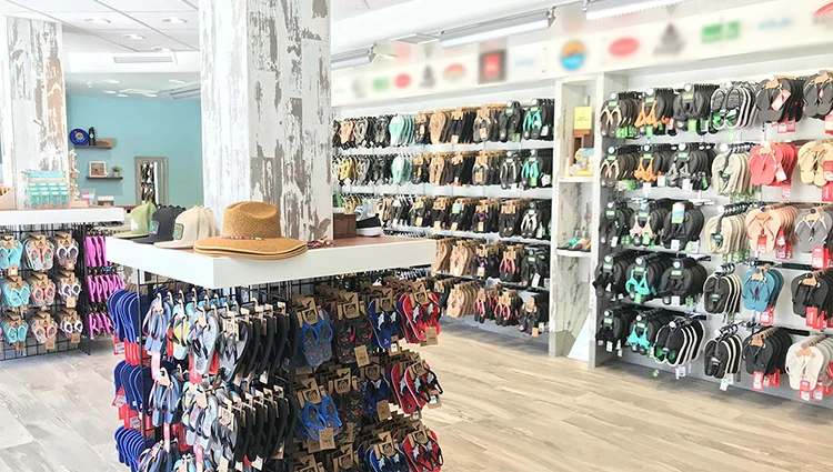 Flip Flop Wood Slipper Hanging Display Stand For Shop