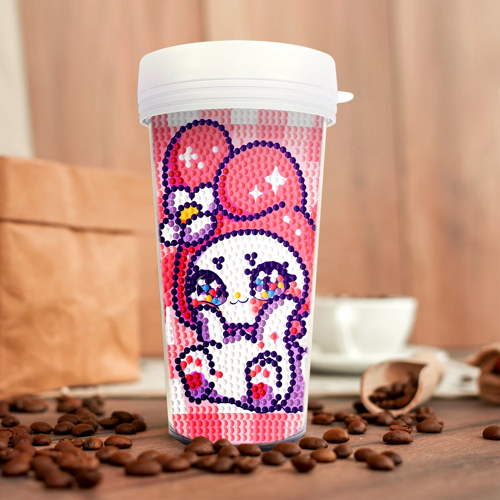 Manufacturer Wholesale High Quality Kuromi Convenience Cup Diamond Painted Water Cup for Adults Students and Children