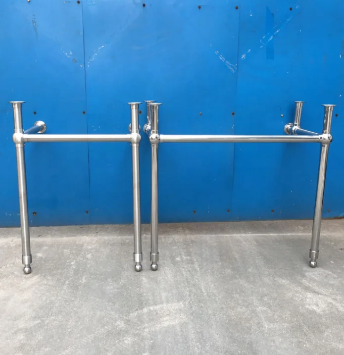 Marble topped washstand of lowest cost solution Large Porcelain Console Sink with Brass Stand Bathroom vanity base