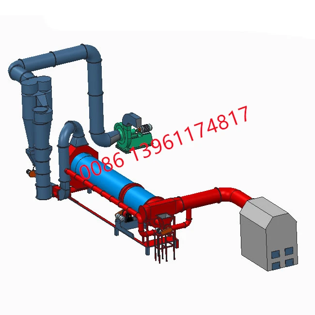 CE new WDM single cylinder dryer wood chips sawdust drying machine rotary drum dryer