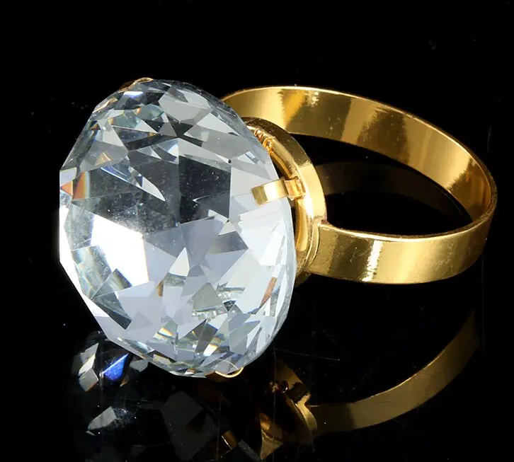 Sell Well New Type 80Mm Crystal Large Set Props Wedding Proposal Souvenir Gift Oversized Diamond Ring