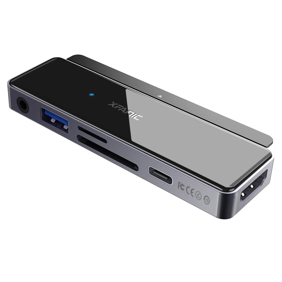Usb-концентратор 6 в 1, Тип C к HDMI AUX3.5 USB 3,0 TF/SD кардридер адаптер концентратор Type C