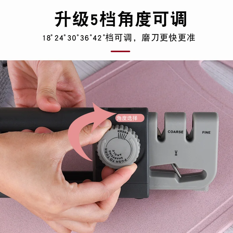 expansion Mini Manual Kitchen Scissors Sharpener Quality Ceramic Diamond Adjustable Carbide Steel Afiador De Faca Sharpening